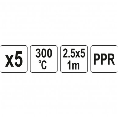 Plastiko suvirinimo juosta polipropilenas (PPR) 2.5X5mm. 5х1m. 5vnt. 3