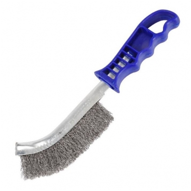 Plieninis šepetys su plastikine rankena 260 mm ilgio "Bgs-technic" Plieninis šepetys su plastikine rankena 260 mm ilgio "Bgs-technic"