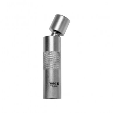 Plonasienė galvutė žvakėms 16mm. 3/8" su jungtimi 2 Plonasienė galvutė žvakėms 16mm. 3/8" su jungtimi 2