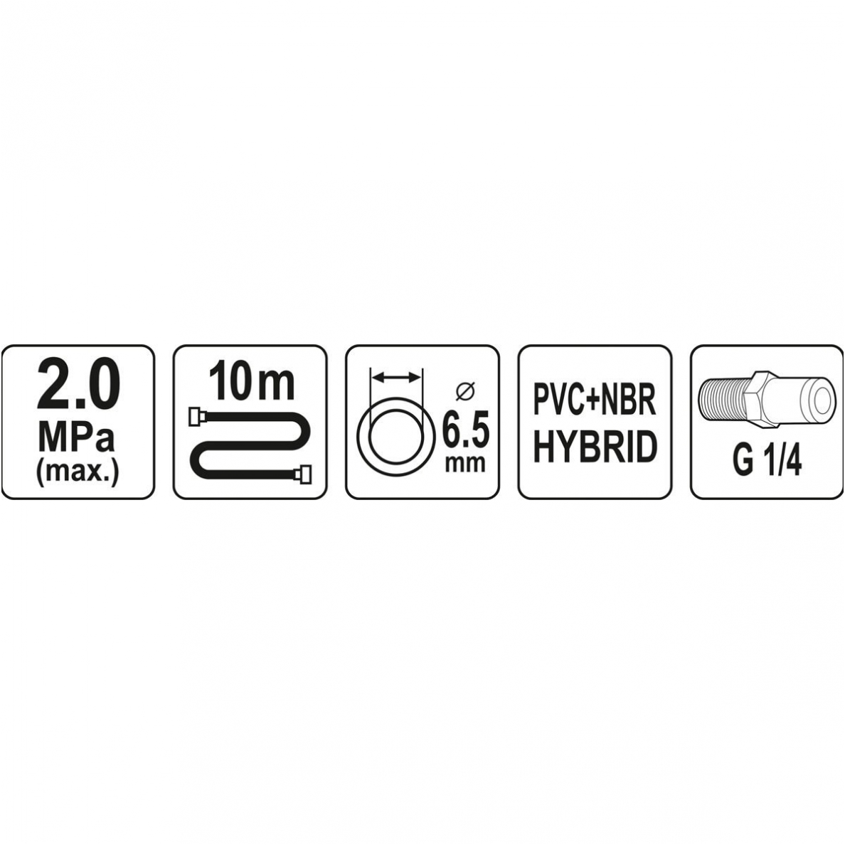 Pneumatinė žarna - Hybrid - 6,5mm.x10m. 2 Pneumatinė žarna - Hybrid - 6,5mm.x10m. 2