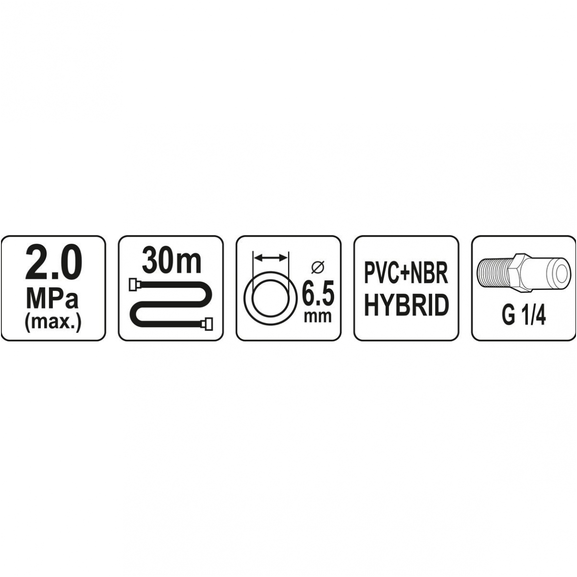 Pneumatinė žarna - Hybrid - 6,5mm.x30m. 2