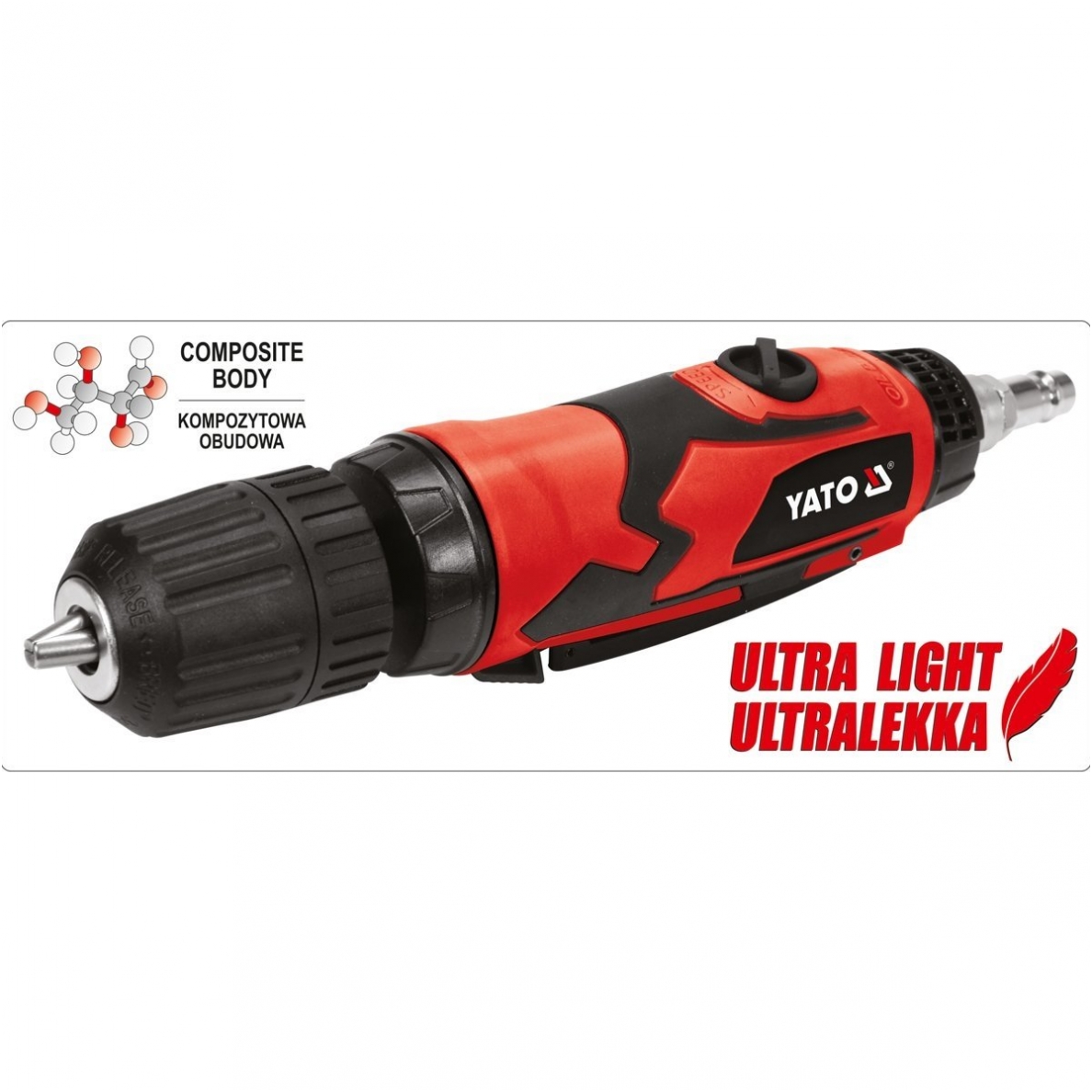 Pneumatinis gręžtuvas tiesus - 10mm. 3 Pneumatinis gręžtuvas tiesus - 10mm. 3