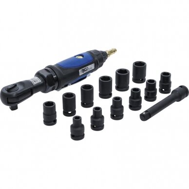 Pneumatinė rankena galvutėms su rinkiniu 1/2" 102Nm. 14vnt. 3 Pneumatinė rankena galvutėms su rinkiniu 1/2" 102Nm. 14vnt. 3