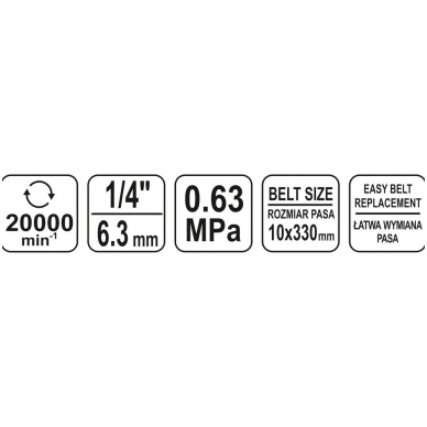 Pneumatinis juostinis šlifuoklis 10 X 330mm 4 Pneumatinis juostinis šlifuoklis 10 X 330mm 4