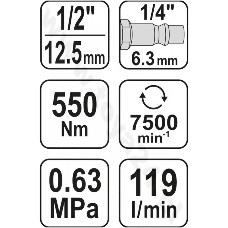 Pneumatinis veržliasukis 1/2" 550Nm. 4 Pneumatinis veržliasukis 1/2" 550Nm. 4