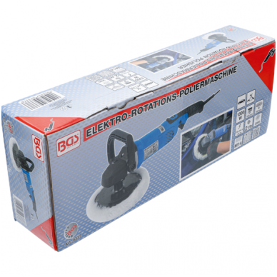 Poliravimo mašinėlė max. 3000rpm. 1300 W Ø 180mm. 2 Poliravimo mašinėlė max. 3000rpm. 1300 W Ø 180mm. 2