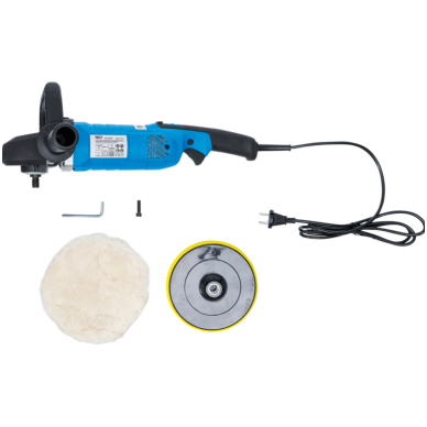 Poliravimo mašinėlė max. 3000rpm. 1300 W Ø 180mm. 1 Poliravimo mašinėlė max. 3000rpm. 1300 W Ø 180mm. 1