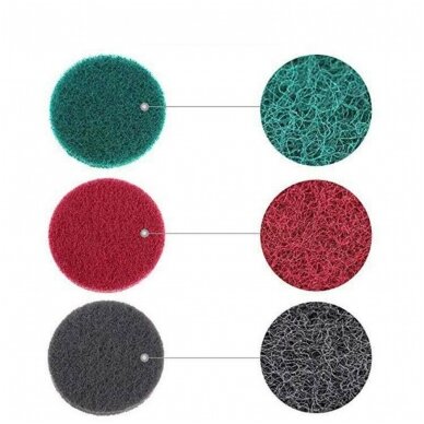 Poliravimo padų rinkinys Ø 115mm. 11vnt. 3 Poliravimo padų rinkinys Ø 115mm. 11vnt. 3