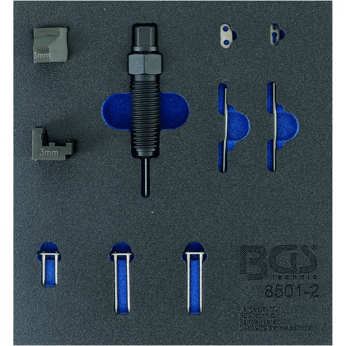 Priedas prie grandinės kniedijimo rinkinnio BGS 8501, tinkantis 3 mm grandinėms