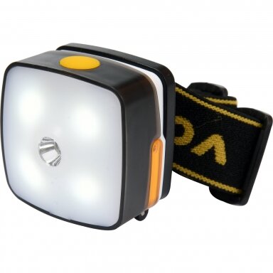 Prožektorius dedamas ant galvos XPE CREE 3W 4 SMD LED Li-Ion AKU USB