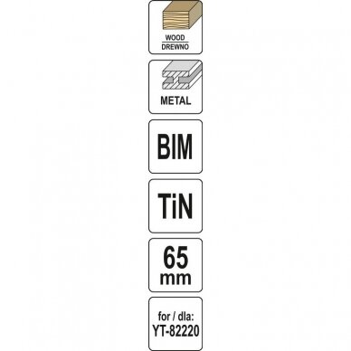 Priedas daugiafunkciniam įrankiui BIM-TIN 90mm. / 65mm. 3 Priedas daugiafunkciniam įrankiui BIM-TIN 90mm. / 65mm. 3