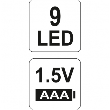 Prožektorius aliuminis, 9 LED, juodas 4 Prožektorius aliuminis, 9 LED, juodas 4