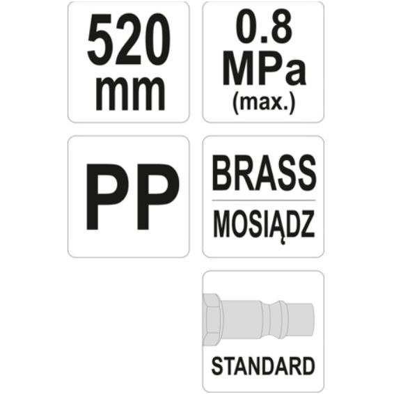 Praputėjas labai ilgas - 520 mm 1 Praputėjas labai ilgas - 520 mm 1