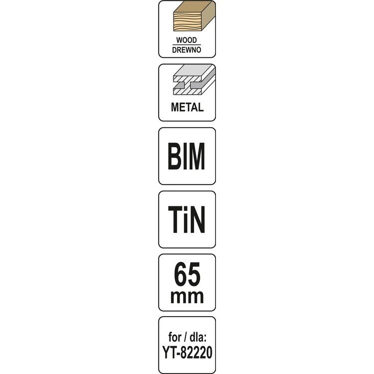 Priedas daugiafunkciniam įrankiui BIM-TIN 90mm. / 65mm. 3 Priedas daugiafunkciniam įrankiui BIM-TIN 90mm. / 65mm. 3