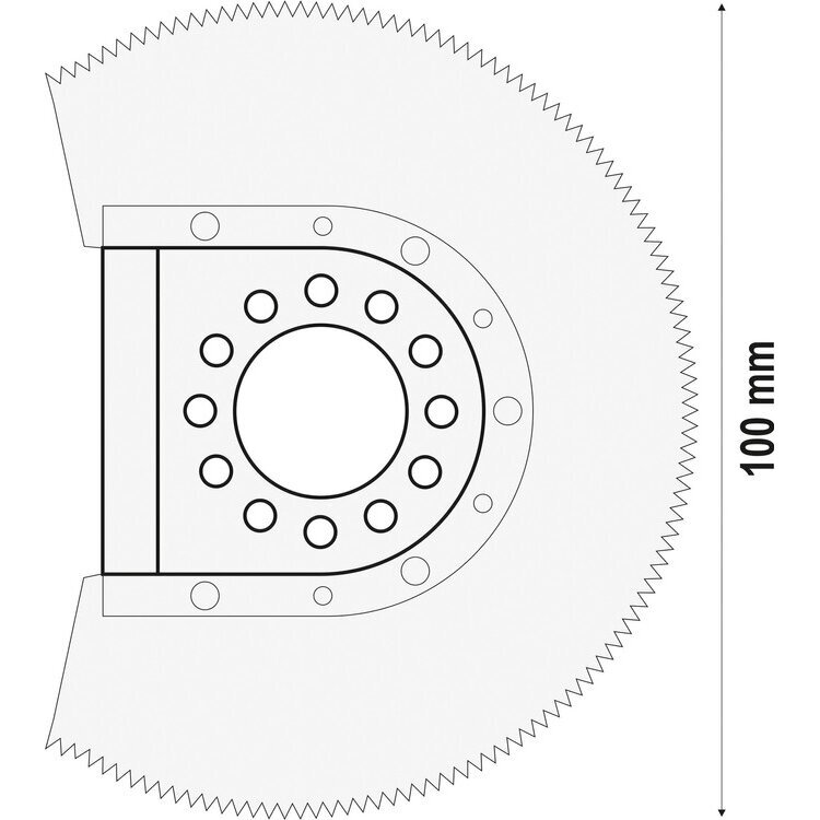 Priedas daugiafunkciniam įrankiui BIM-TIN medžiui/metalui 100mm. 1 Priedas daugiafunkciniam įrankiui BIM-TIN medžiui/metalui 100mm. 1