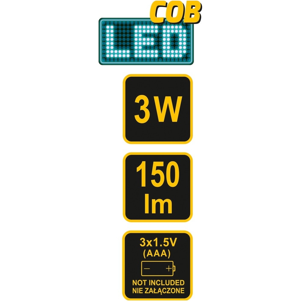 Prožektorius dedamas ant galvos COB LED 3W 3 Prožektorius dedamas ant galvos COB LED 3W 3