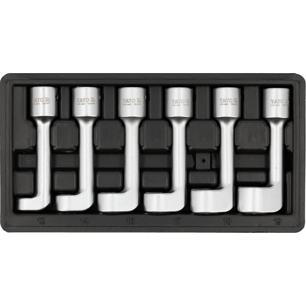 Raktų rinkinys kuro purkštukams ir įpurškimo siurbliams 6vnt. 12,5 mm (1/2") 12 - 19 mm. Raktų rinkinys kuro purkštukams ir įpurškimo siurbliams 6vnt. 12,5 mm (1/2") 12 - 19 mm.