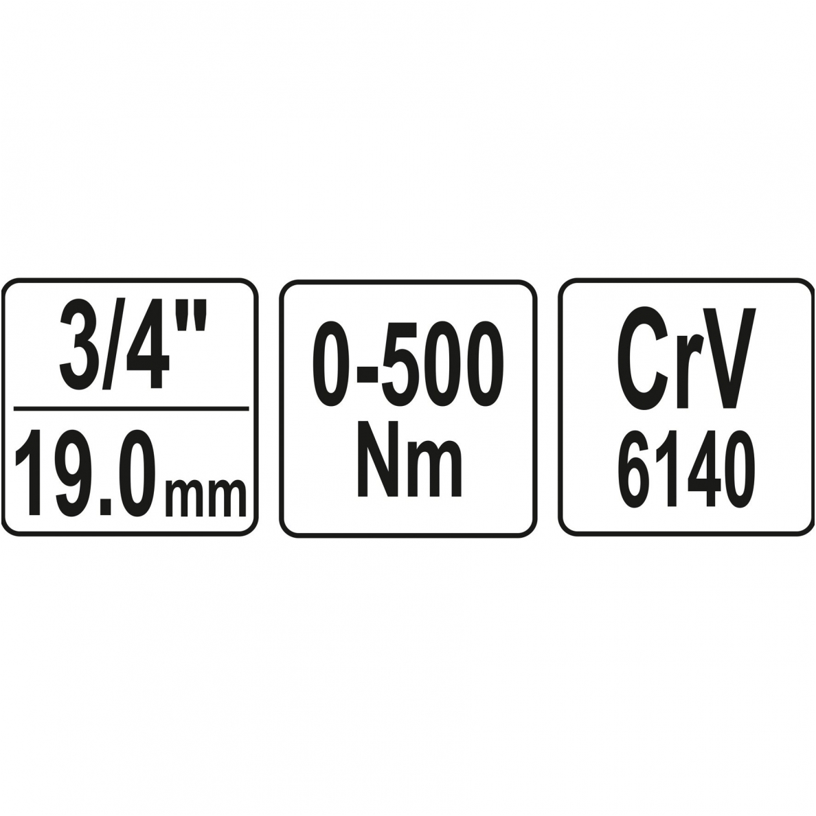 Raktas dinamometrinis švytuoklinis 3/4", 0-500 Nm 2