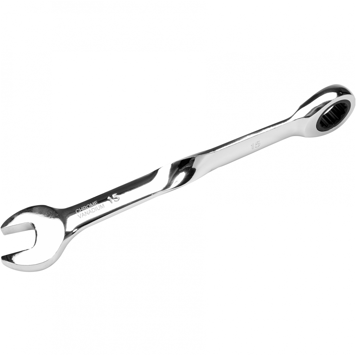 Raktas kombinuotas terkšlinis - persuktas 15 mm Raktas kombinuotas terkšlinis - persuktas 15 mm