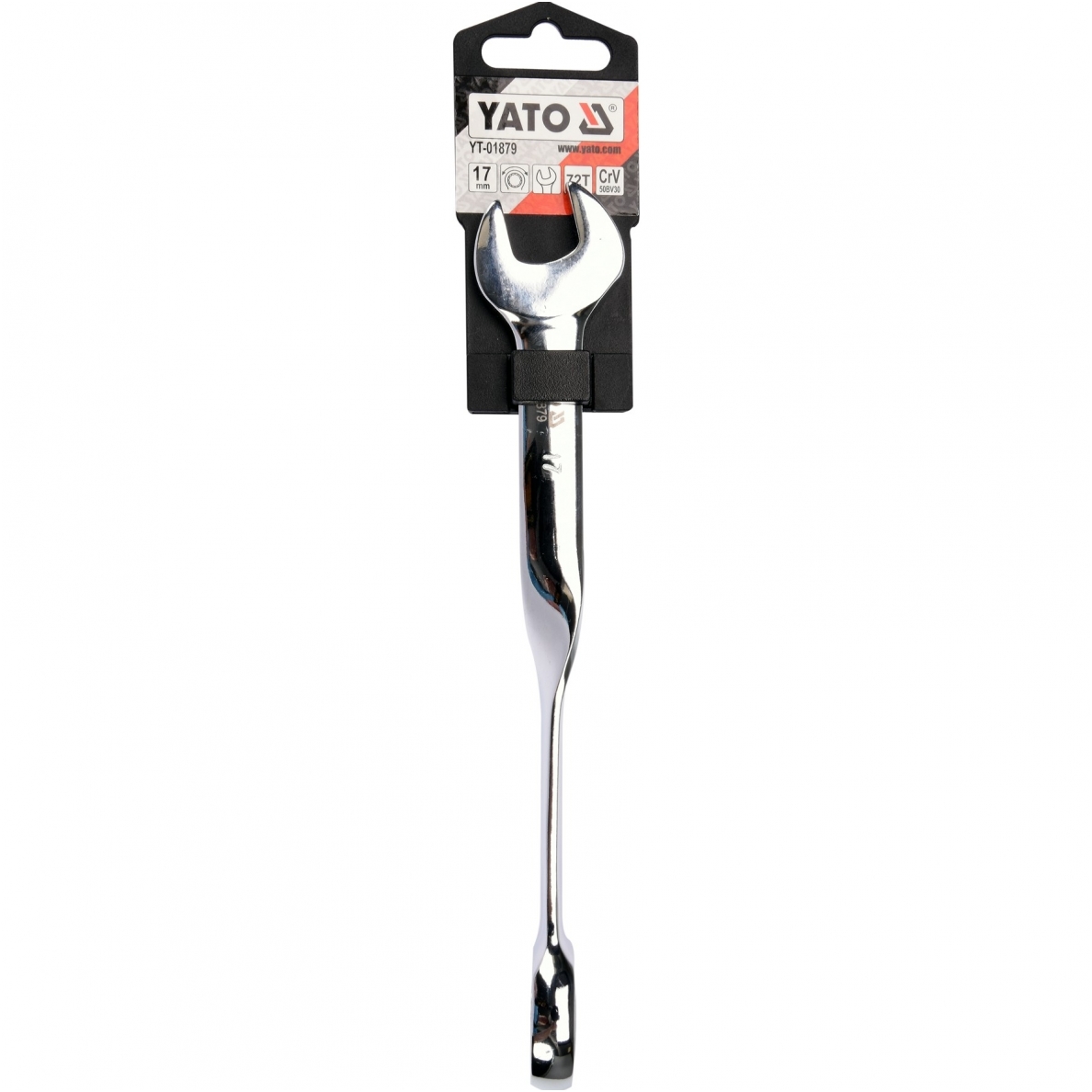 Raktas kombinuotas terkšlinis - persuktas 17 mm 2 Raktas kombinuotas terkšlinis - persuktas 17 mm 2