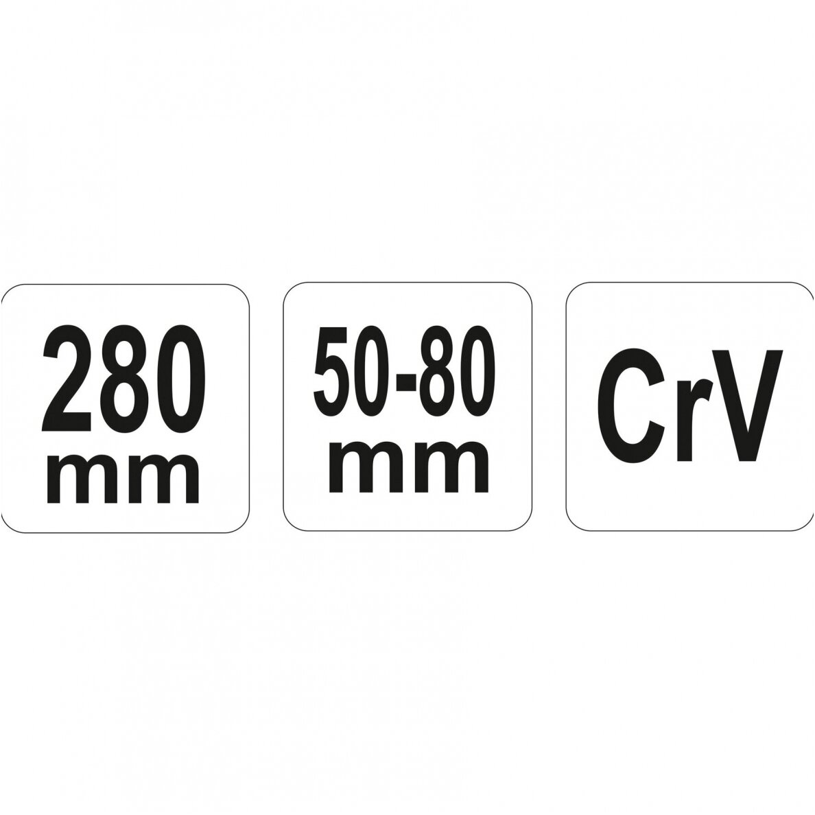 Raktas užmetamas šarnyrinis Cr-V, 50-80mm. 2 Raktas užmetamas šarnyrinis Cr-V, 50-80mm. 2