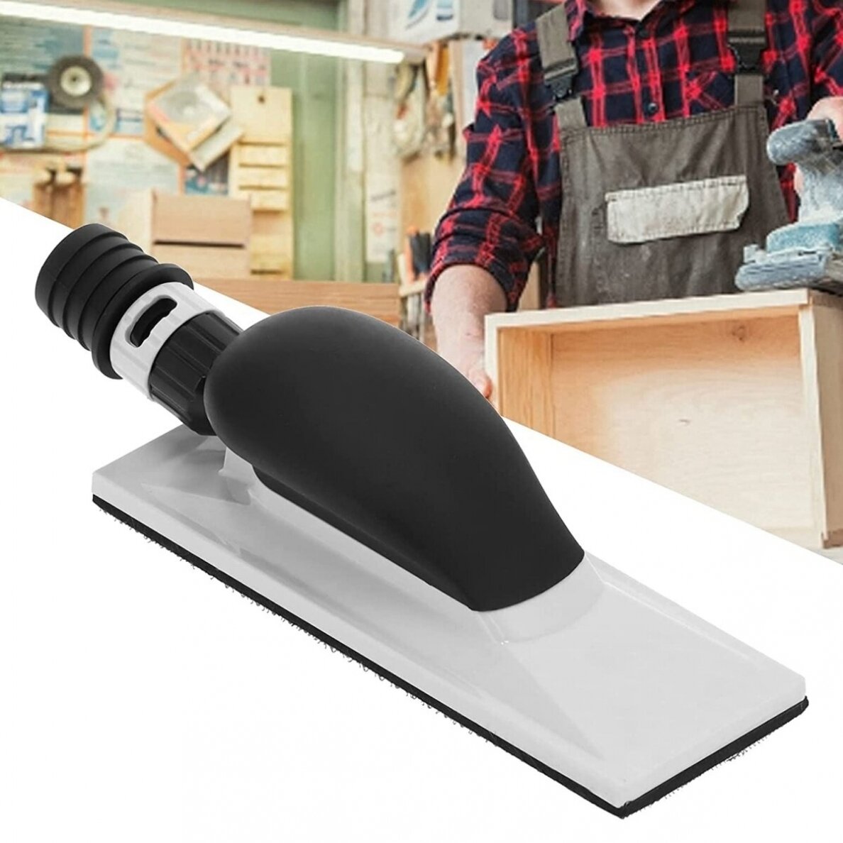 Rankinis šlifavimo blokas su dulkių nusiurbimu - 70 x 200 mm 6 Rankinis šlifavimo blokas su dulkių nusiurbimu - 70 x 200 mm 6