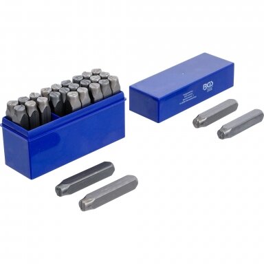 Raidžių išmušėjų rinkinys nuo A iki Z, 10mm.