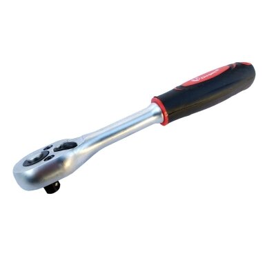 Raktas galvutėms terkšlinis 1/4", Cr-V plienas