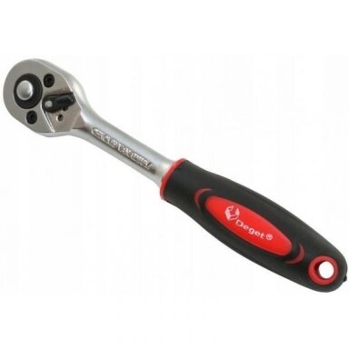 Rankena galvutėms terkšlinė - 6.3 mm (1/4") Rankena galvutėms terkšlinė - 6.3 mm (1/4")