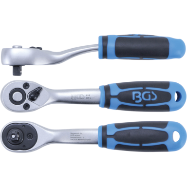 Rankena galvutėms terkšlinė 72 dantukai - 6.3 mm (1/4") Rankena galvutėms terkšlinė 72 dantukai - 6.3 mm (1/4")