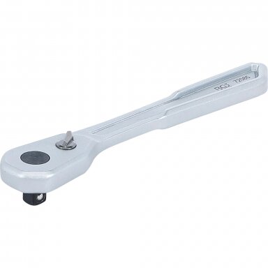Rankena galvutėms terkšlinė, ypač plona, smulkūs, dantukai, 6.3 mm (1/4") Rankena galvutėms terkšlinė, ypač plona, smulkūs, dantukai, 6.3 mm (1/4")