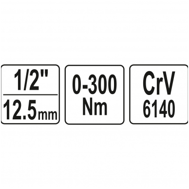 Raktas dinamometrinis švytuoklinis 1/2", 0-300Nm. 2 Raktas dinamometrinis švytuoklinis 1/2", 0-300Nm. 2