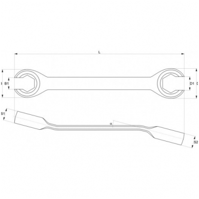 Raktas stabdžių žarnelėms 15x17mm 1 Raktas stabdžių žarnelėms 15x17mm 1