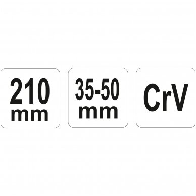 Raktas užmetamas šarnyrinis Cr-V, 35-50mm. 2 Raktas užmetamas šarnyrinis Cr-V, 35-50mm. 2