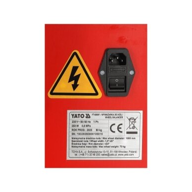 Ratų balansavimo staklės su lazeriu 250 W 10–24" automatinis A/D matavimas ±1 g tikslumas 14 Ratų balansavimo staklės su lazeriu 250 W 10–24" automatinis A/D matavimas ±1 g tikslumas 14
