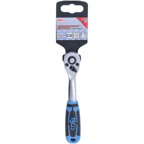 Rankena galvutėms terkšlinė 72 dantukai - 6.3 mm (1/4") 4 Rankena galvutėms terkšlinė 72 dantukai - 6.3 mm (1/4") 4