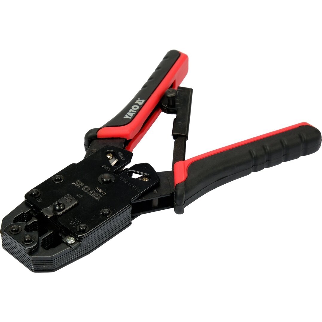 Replės su terkšliniu mechanizmu telefono ir tinklo antgalių užspaudimui RJ45 RJ10 RJ11 2 Replės su terkšliniu mechanizmu telefono ir tinklo antgalių užspaudimui RJ45 RJ10 RJ11 2