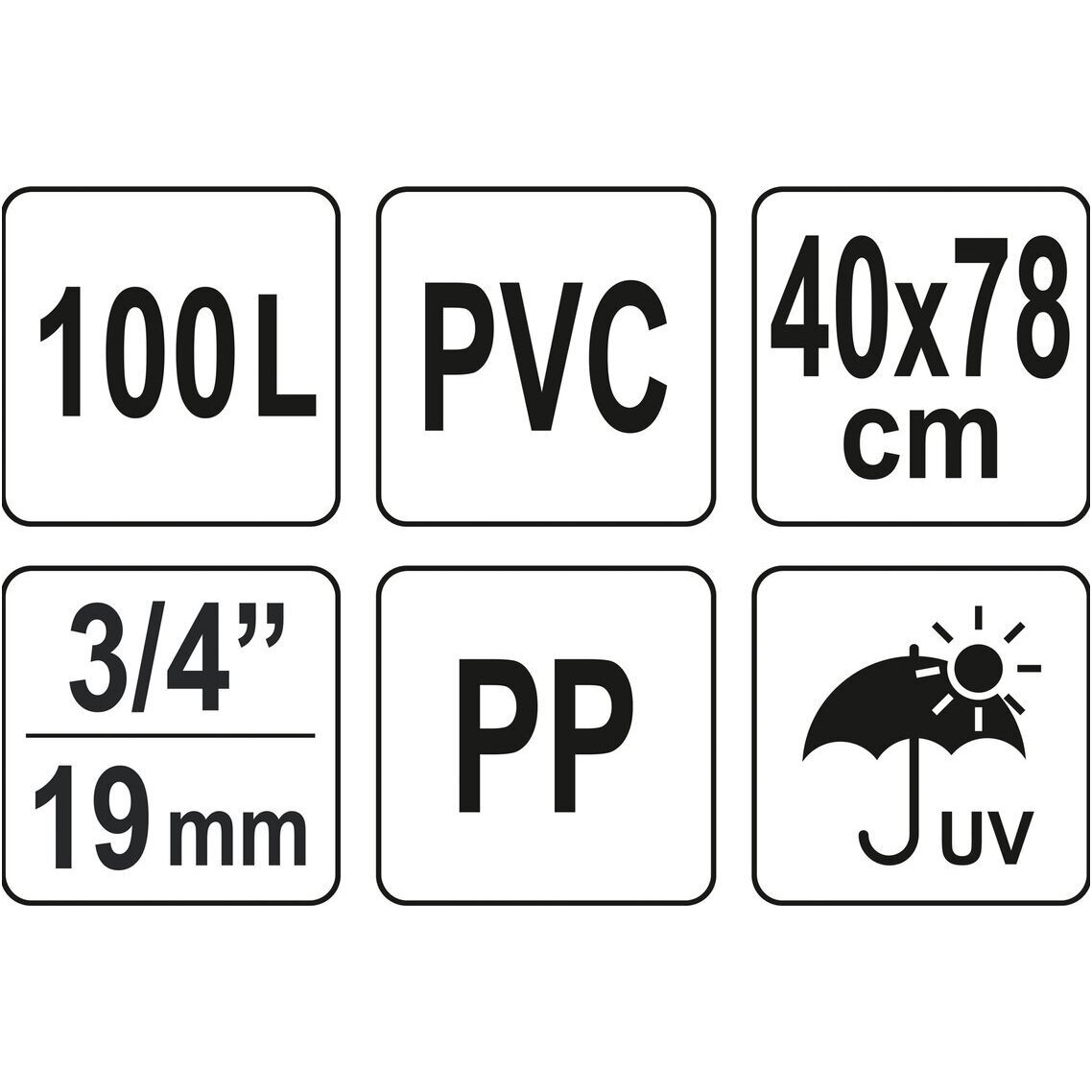 Rezervuaras lietaus vandeniui rinkti PVC 100 litrų 5 Rezervuaras lietaus vandeniui rinkti PVC 100 litrų 5