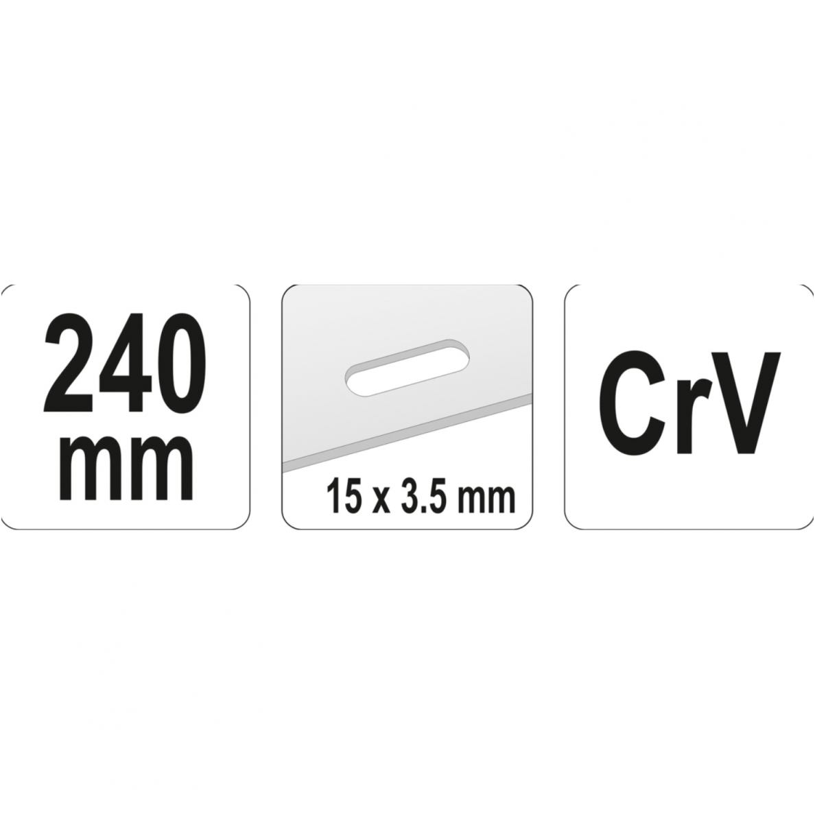 Replės skardai - angų iškirpimui 15 x 3,5 mm - 240 mm 3