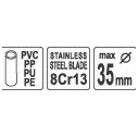 Replės plastikiniams vamzdžiams iki 35mm. 1 Replės plastikiniams vamzdžiams iki 35mm. 1