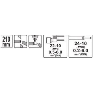Replės laidams daugiafunkcinės 210 mm. 1 Replės laidams daugiafunkcinės 210 mm. 1