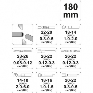 Replės 180mm. 5 rūšių antgaliams 2