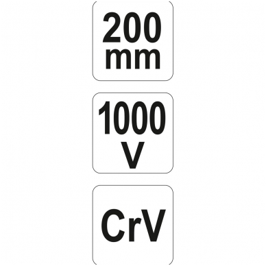 Replės aukštos įtampos laidams tiesios 200mm VDE 1000V 4 Replės aukštos įtampos laidams tiesios 200mm VDE 1000V 4