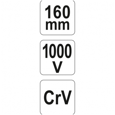 Replės aukštos įtampos laidams  universalios - 160 mm - VDE 1000V 4