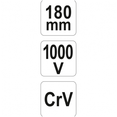 Replės aukštos įtampos laidams  universalios - 180 mm  VDE 1000V 3