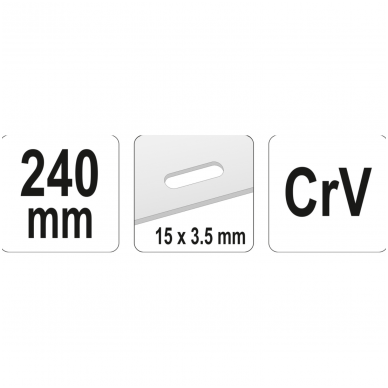 Replės skardai - angų iškirpimui 15 x 3,5 mm - 240 mm 3