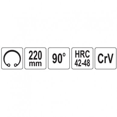 Replės žiedams lenktos spaudžiamos 220mm. 2 Replės žiedams lenktos spaudžiamos 220mm. 2