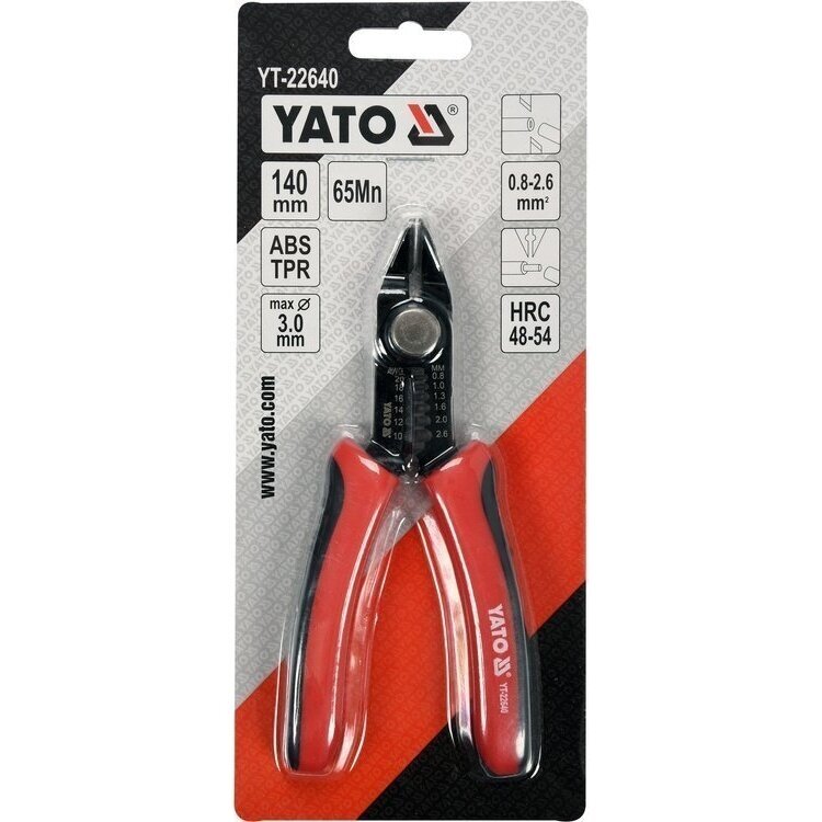 Replės šoninės su vielos valymo funkcijomis 140mm. 0.8-2.6mm² 4