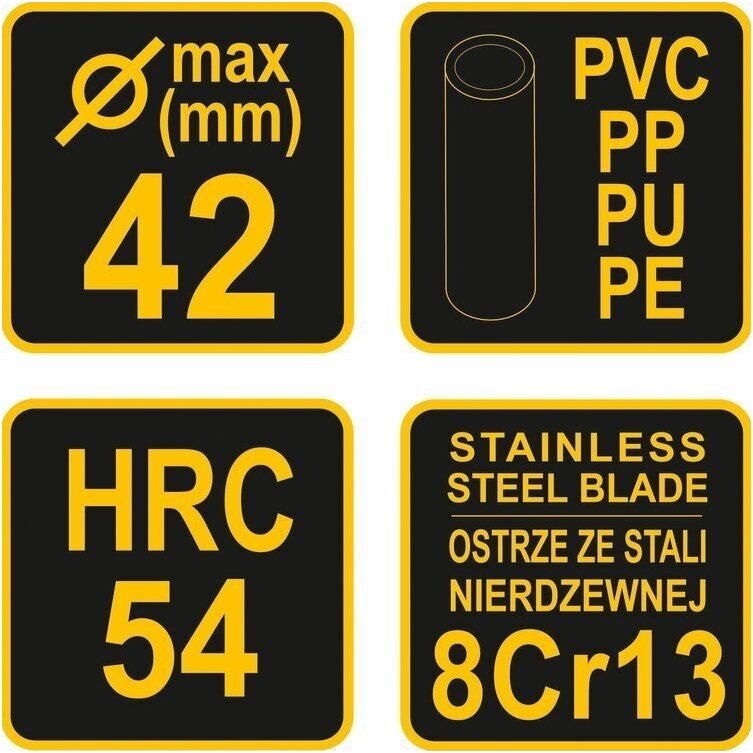 Replės plastikiniams vamzdžiams iki Ø 42mm. 2 Replės plastikiniams vamzdžiams iki Ø 42mm. 2