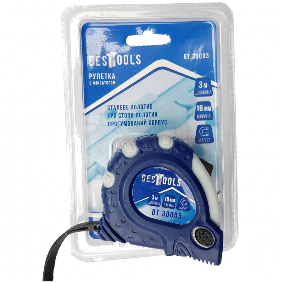 Ruletė su magnetu 3 m x 16 mm Ruletė su magnetu 3 m x 16 mm
